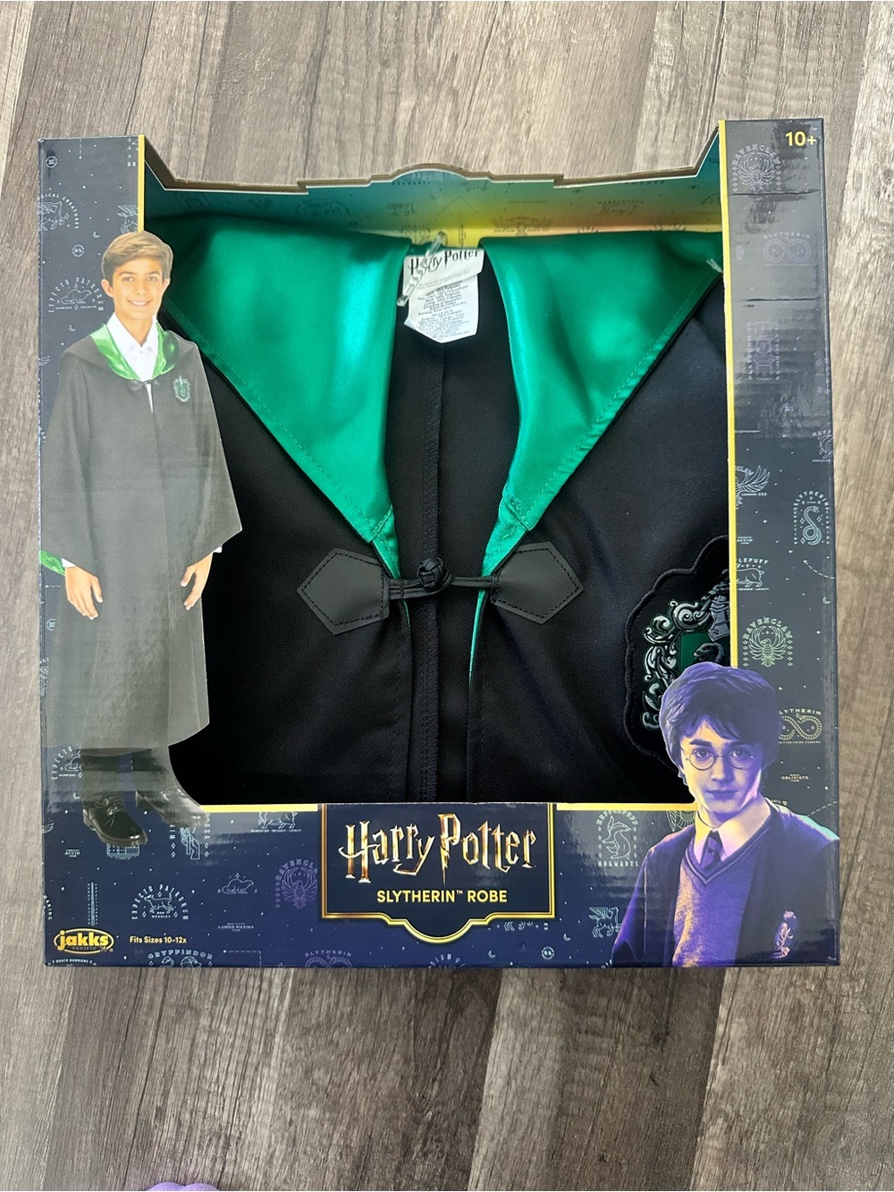 Size 10 Warner Bros. Harry Potter Slytherin Kids Costume Robe - Black and Green